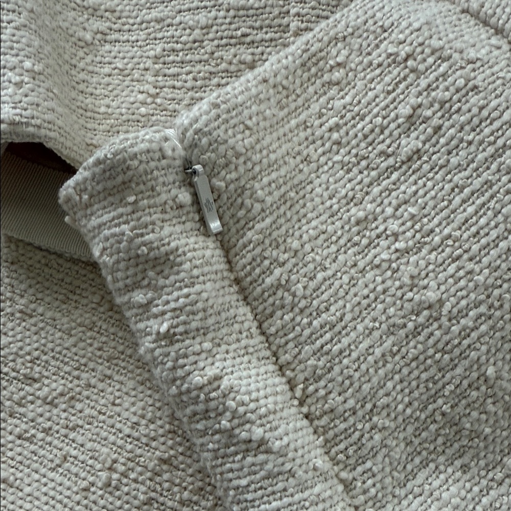 Moncler Cream Tweed Mini Skirt FR 48 XL Cotton Blend Luxury Designer - Picture 5 of 5